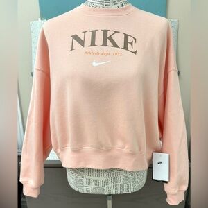 Nike Cropped Sweatshirt Peach & Tan Lettering Youth XL  or  Women’s S/M